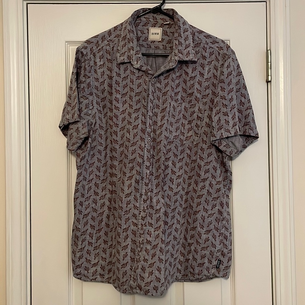 Mens short sleeved button down